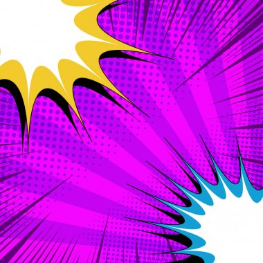 Çizgi roman sayfası parlak kavramı