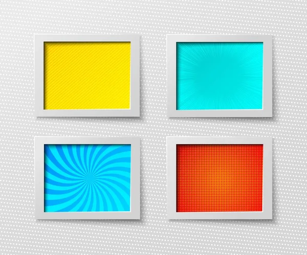 Conjunto de quadros retangulares coloridos — Vetor de Stock