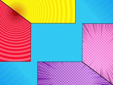 Soyut komik parlak kompozisyon