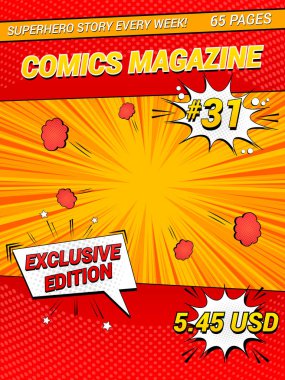 Çizgi roman patlayıcı şablon