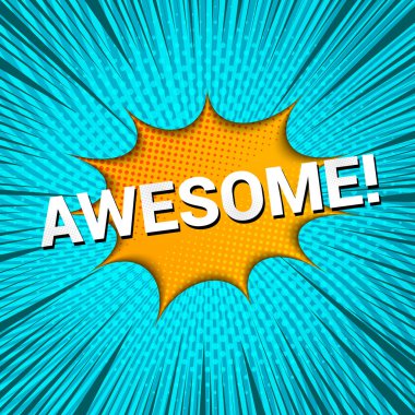 Komik patlayıcı parlak dinamik konsept