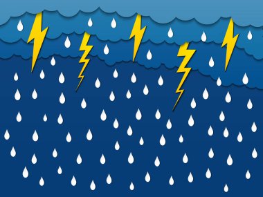 Kağıt yağmuru yaratıcı şablon