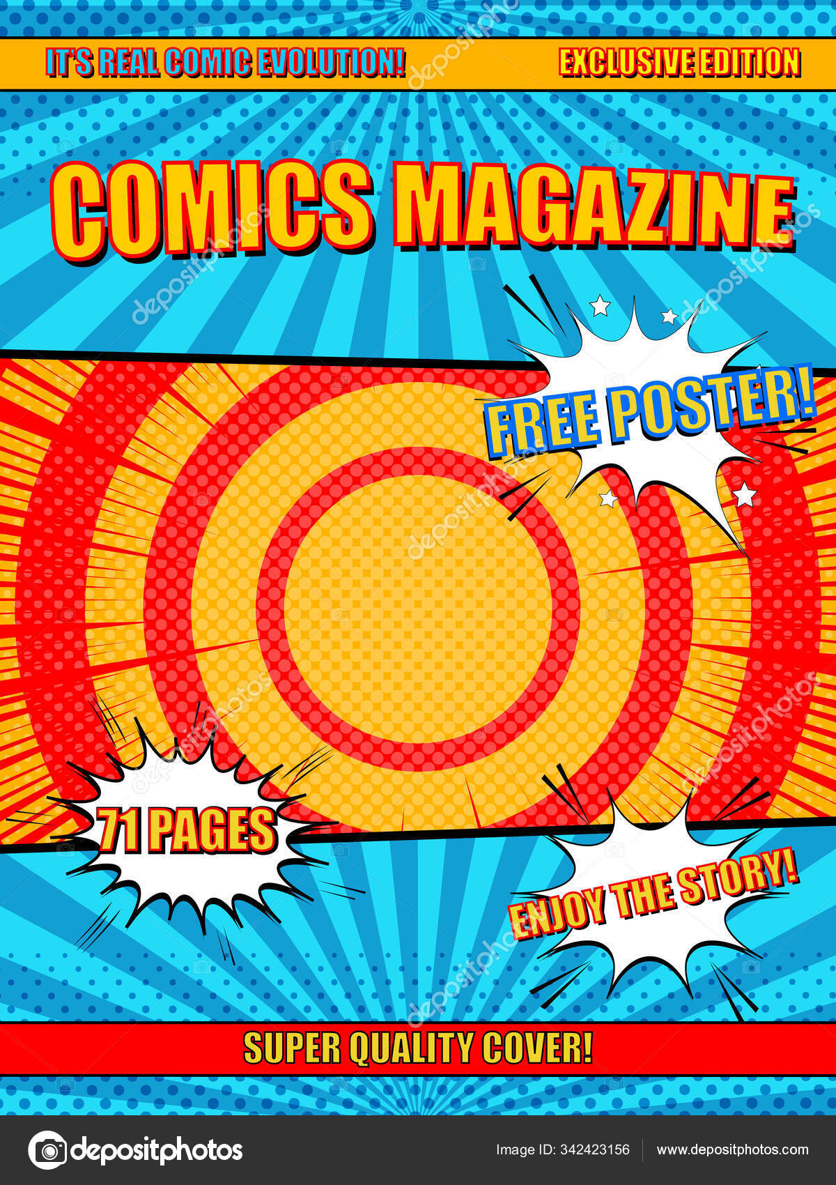 Обложка Журнала Comics Векторное Изображение ©Petersenurecoff.