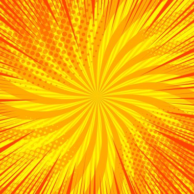 Comic abstract orange background