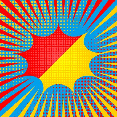 Komik patlayıcı düello şablonu