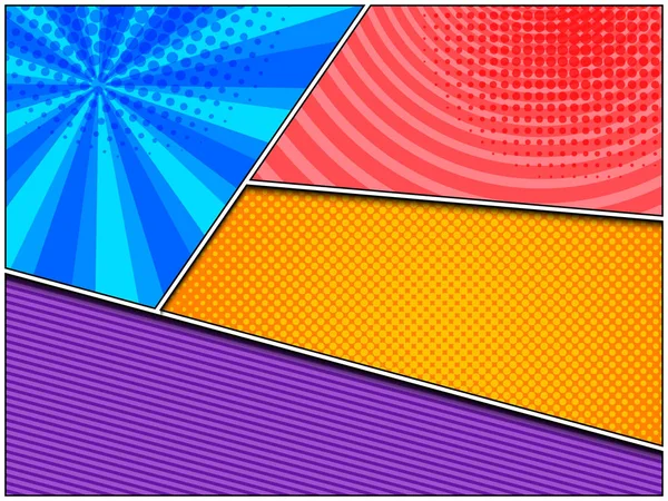 Composizione astratta fumetti colorati — Vettoriale Stock