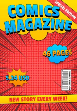 Çizgi roman renkli kapak