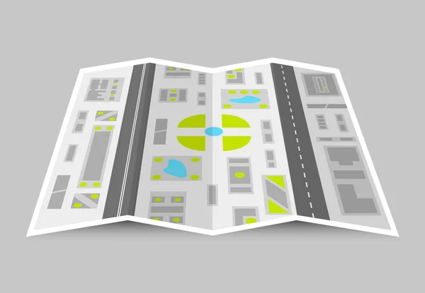 Plan de la ville concept coloré — Image vectorielle