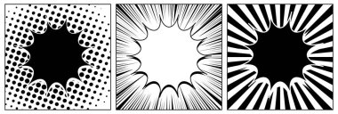 Çizgi roman monokrom bileşimi