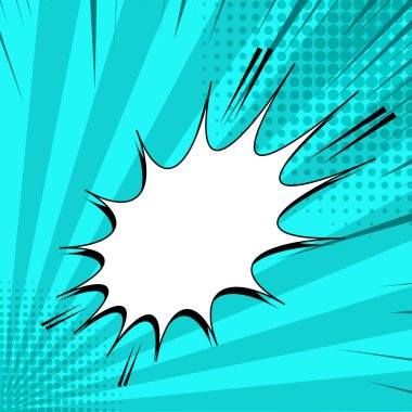 Comic Dynamic turkuaz arkaplan