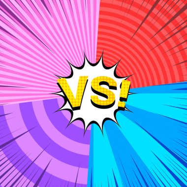 Komik dövüş renkli bir kavram.