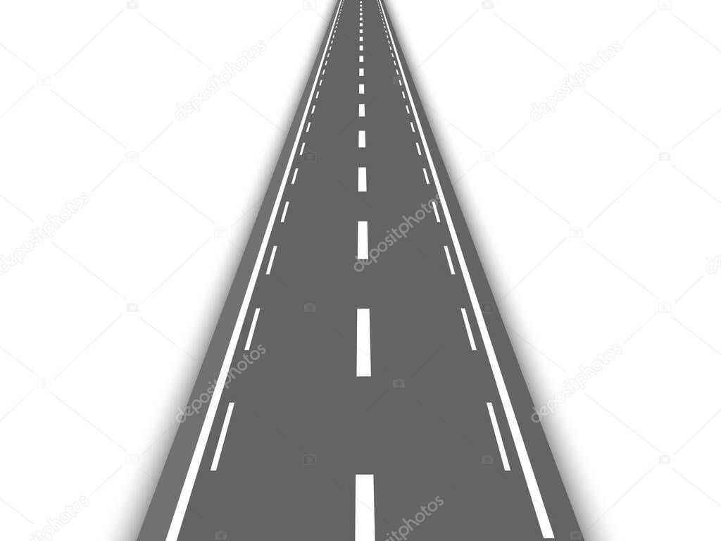Perspective straight road template