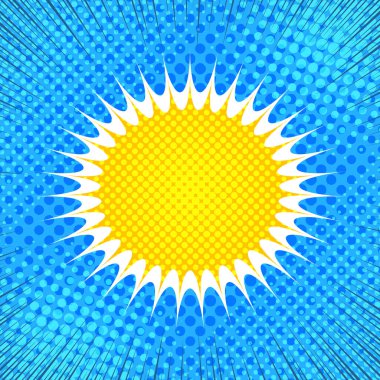 Çizgi roman patlaması ışık kavramı