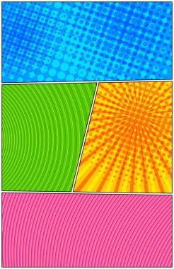 Çizgi roman dikey renkli şablon