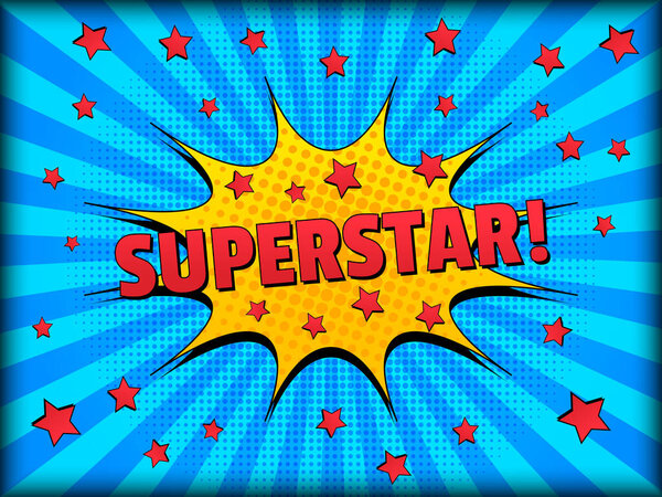 Comic starry bright elegant concept