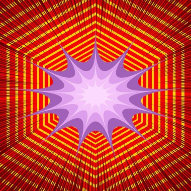 Çizgi roman patlaması geometrik konsepti