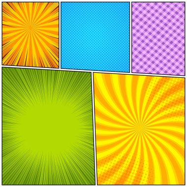 Çizgi roman sayfası arka planı