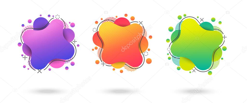 Abstract modern colorful banners set