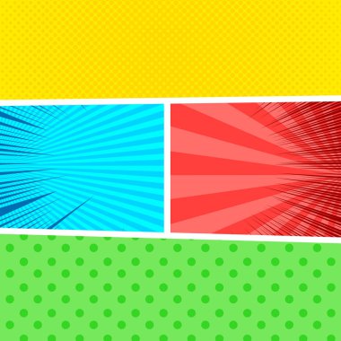 Komik renkli kompozisyon