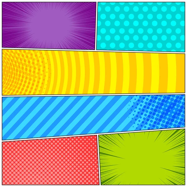 Composition de cadres colorés comiques — Image vectorielle