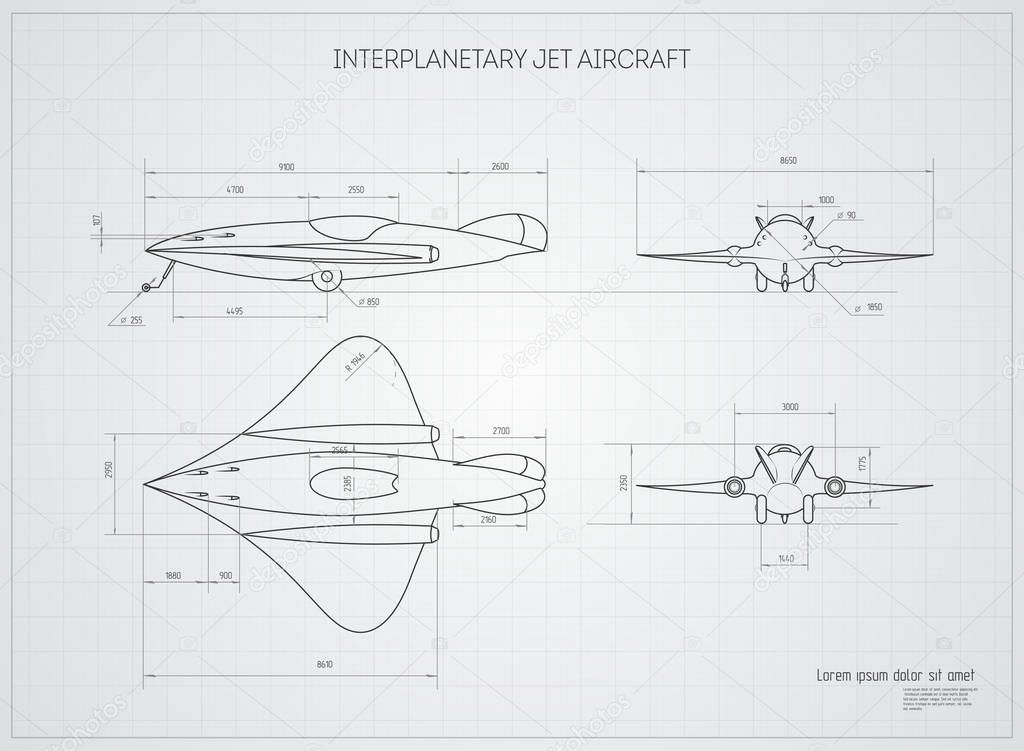 vector illustration design of jet aircraft on white background