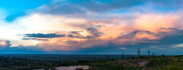 Schöner Blick Auf Den Sonnenuntergang — Stockfoto