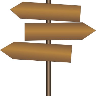 Boş ve ahşap işaretçi