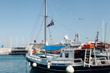 Rhodes, Mediterranean sahil, Yunanistan, deniz, yat