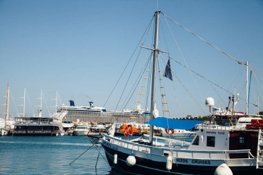 Rhodes, Mediterranean sahil, Yunanistan, deniz, yat