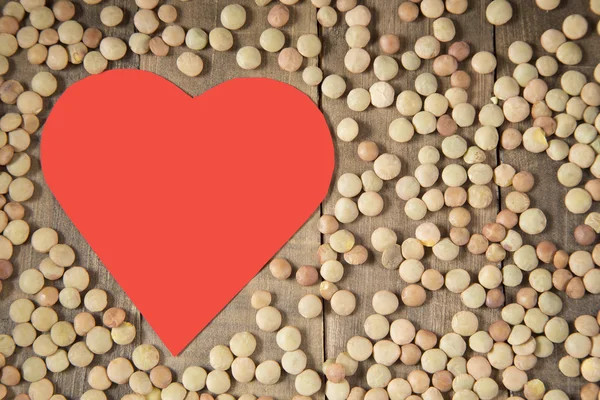 Сердце чечевицы и бобов - Lens culinaris — стоковое фото