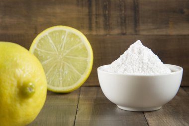 Pişirme soda ve limon ahşap tablo