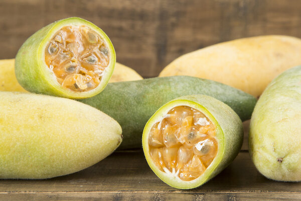 Curuba tropical fruit - Passiflora tripartite