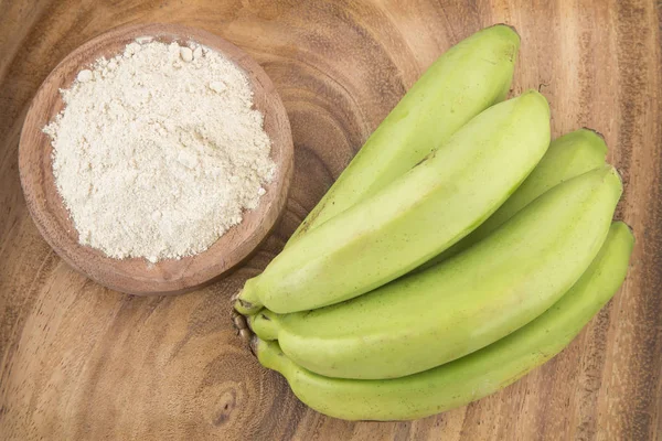 Green plantain flour (Musa  paradisiaca) — Stock Photo, Image