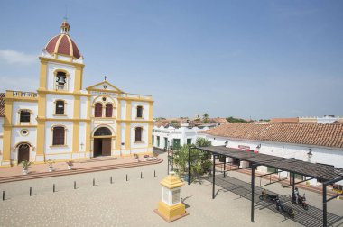 Santa cruz de Mompox, Bolvar / Colombia - March 19, 2017. Plaza de la Immaculada concepcin de Maria.
