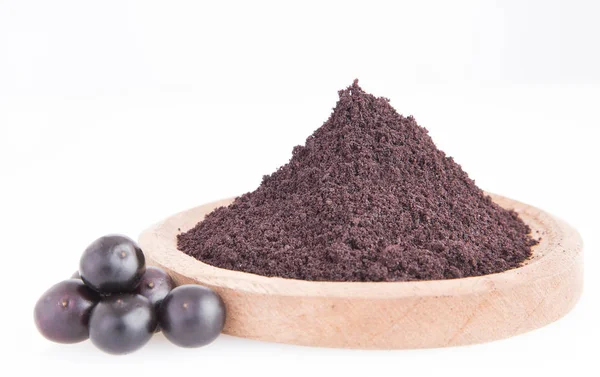 El fruto del acai amazónico (Euterpe oleracea ) — Foto de Stock