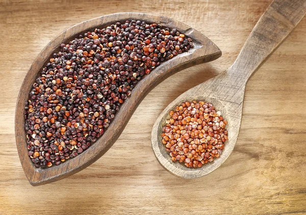 Zaden van rode en zwarte quinoa - Chenopodium quinoa — Stockfoto
