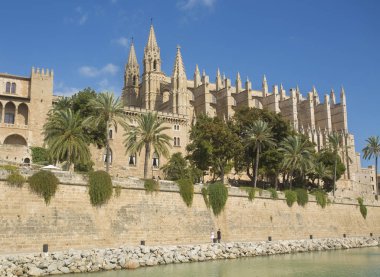 Palma de Mallorca / İspanya - 06 Ekim 2017. Katedral Santa Maria de Palma de Mallorca