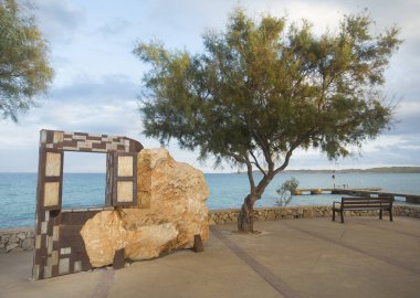 Cala Millor, Palma de Mallorca / İspanya. 06 Ekim 2017. Cala Millor plajları Mallorca en güzel ve konuksever kıyıları birinde bulunan.