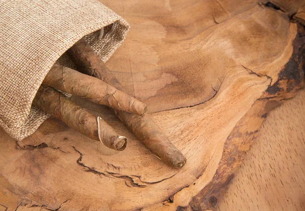 Tobacco in the cloth bag — Stock Photo, Image