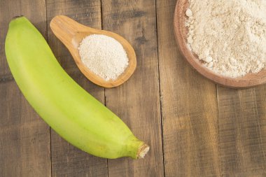 Yeşil muz un ahşap tablo