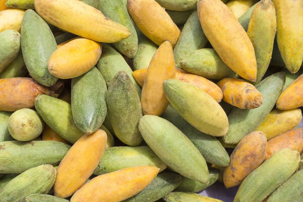Curuba fruit in the market - Passiflora tripartita
