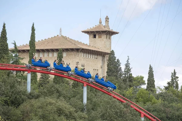 Barcelona Spain October 2017 Tibidabo Amusement Park Oldest Amusement Park — Stock Photo, Image