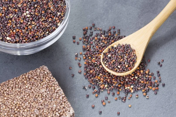 Nasion Zbóż Pasek Czarny Quinoa Chenopodium Quinoa — Zdjęcie stockowe