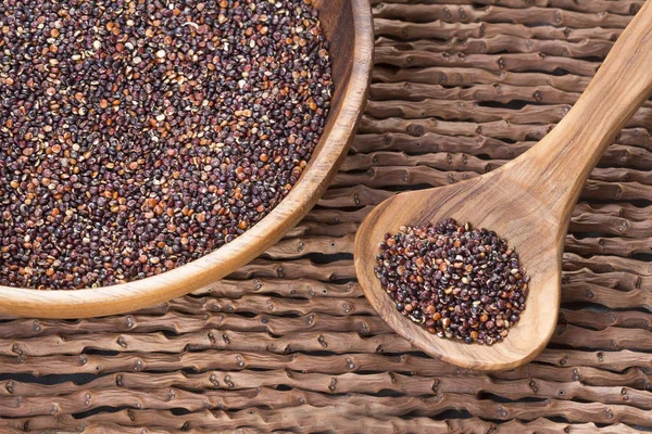 Svart Quinoa Skålen Chenopodium Quinoa — Stockfoto