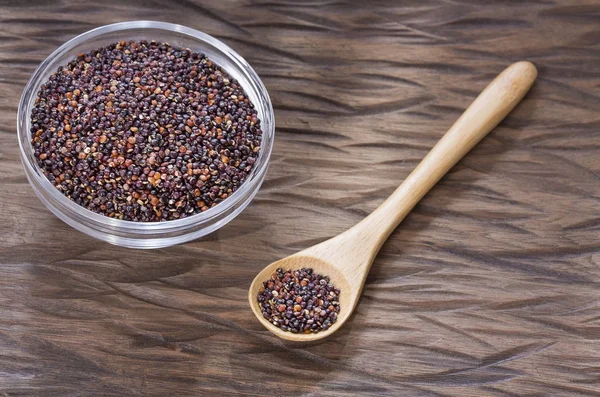 Svart Quinoa Skålen Chenopodium Quinoa — Stockfoto