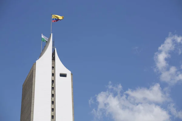 Medellin Antioquia Kolumbien August 2017 Gebäude Coltejer Wurde Auf Dem — Stockfoto