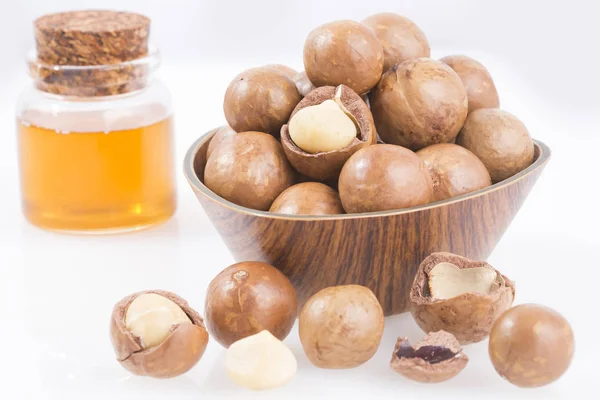 Oil Macadamia Nuts Macadamia Integrifolia — Stock Photo, Image