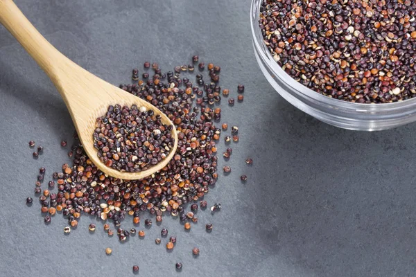 Bio Quinoa Černá Pseudocereal Chenopodium Quinoa — Stock fotografie