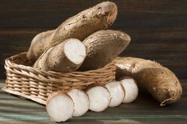 Cassava raw tuber - Manihot esculenta clipart