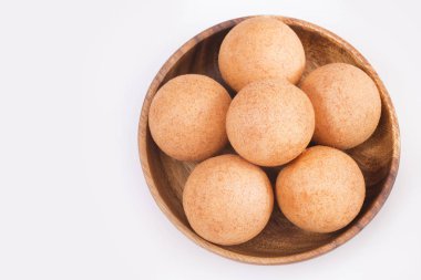 Geleneksel Kolombiya bunuelos (derin kızarmış peynir ekmek)